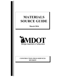 MATERIALS SOURCE GUIDE  March 2016