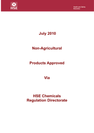 July 2010 Non-Agricultural Products Approved Via
