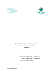 Glass recycling: noise exposure from simulated roadside collection of recyclable glass HSL/2007/21