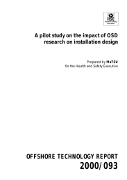 2000/093 OFFSHORE TECHNOLOGY REPORT A pilot study on the impact of OSD