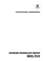 2001/010 OFFSHORE TECHNOLOGY REPORT Environmental considerations HSE