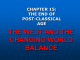 THE WEST AND THE CHANGING WORLD BALANCE CHAPTER 15: