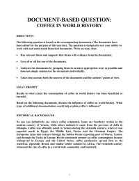 DOCUMENT-BASED QUESTION:  COFFEE IN WORLD HISTORY