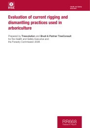 Evaluation of current rigging and dismantling practices used in arboriculture