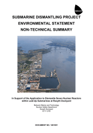 SUBMARINE DISMANTLING PROJECT ENVIRONMENTAL STATEMENT NON-TECHNICAL SUMMARY