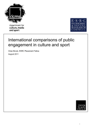 International comparisons of public engagement in culture and sport