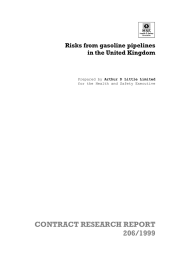 CONTRACT RESEARCH REPORT 206/1999 Risks from gasoline pipelines in the United Kingdom