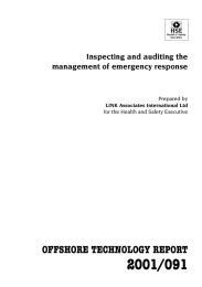 2001/091 OFFSHORE TECHNOLOGY REPORT Inspecting and auditing the management of emergency response