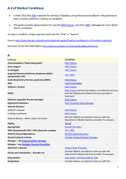 A-Z of Medical Conditions