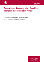 RR980 Generation of flammable mists from high flashpoint fluids: Literature review