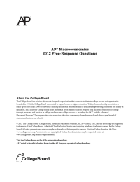 AP Macroeconomics 2012 Free-Response Questions