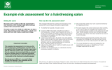 Example risk assessment for a hairdressing salon Setting the scene