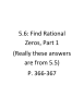 5.6: Find Rational Zeros, Part 1 (Really these answers are from 5.5)