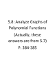 5.8: Analyze Graphs of Polynomial Functions (Actually, these answers are from 5.7)