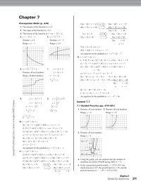 371 Algebra 2 Worked-Out Solution Key