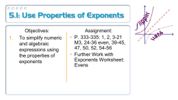 5.1: Use Properties of Exponents