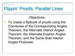 ’ Proofs: Parallel Lines Flippin