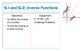 6-1 and 6-2: Inverse Functions