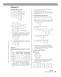 Prerequisite Skills (p. 504) 1  and 4 are vertical angles.