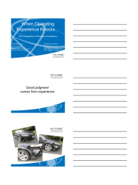 When Operating Experience Knocks… 3/18/2013 2013 Regulatory Information Conference