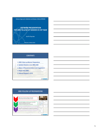 VIETNAM&nbsp;PRESENTATION THE&nbsp;IRRS&nbsp;FOLLOW‐UP&nbsp;MISSION&nbsp;IN&nbsp;VIET&nbsp;NAM CONTENTS