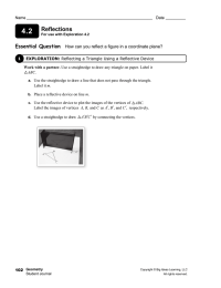 4.2 Reflections Essential Question 