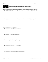 6 Maintaining Mathematical Proficiency Chapter