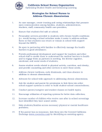 California School Nurses Organization Strategies for School Nurses to Address Chronic Absenteeism