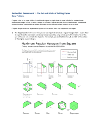 Embedded Assessment 1: The Art and Math of Folding Paper