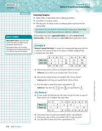 • Lesson 17-2 ACTIVITY 17 Learning Targets: