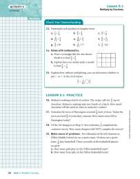 Lesson 5-1 Check Your Understanding ACTIVITY 5