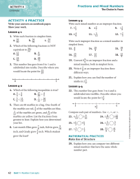 ACTIVITY 4 PRACTICE Lesson 4-3 Lesson 4-1