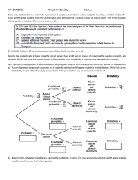 AP STATISTICS AP Set: Probability Name: