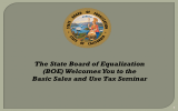 Basic Sales and Use Tax Seminar