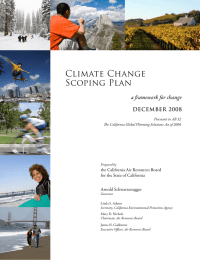 Climate Change Scoping Plan a framework for change DECEMBER 2008