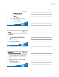 3/8/2016 Spent Fuel Storage Renewal Framework