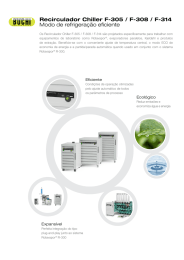 Recirculador Chiller F-305 / F-308 / F-314 Modo de refrigeração eficiente