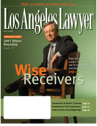 Wise Receivers PLUS Visit us online at www.lacba.org