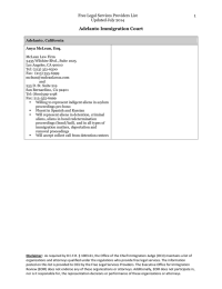 1 Adelanto Immigration Court  Free Legal Services Providers List