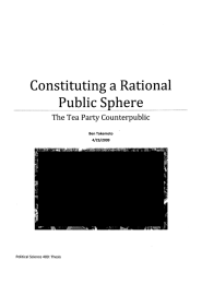 Constituting a Rational  Public Sphere The Tea Party Counterpublic