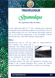 Gyanodaya An experience like no other&hellip;