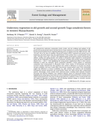 Understory vegetation in old-growth and second-growth Tsuga canadensis forests