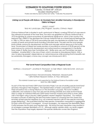 SCENARIOS TO SOLUTIONS POSTER SESSION Tuesday, October 28 , 6:00 pm