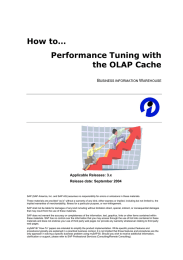 How to… Performance Tuning with the OLAP Cache