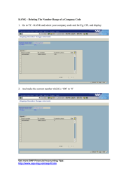 1. Go to TC –KANK and select your company code and... 2.