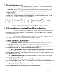 How java program run :- Bytecode: -