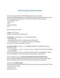 2010 Accenture Placement Paper