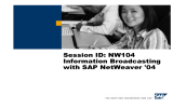 Session ID: NW104 Information Broadcasting with SAP NetWeaver '04