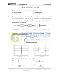 GATE Paper 2009