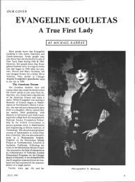 EVANGELINE  GOULETAS A  True  First  Lady